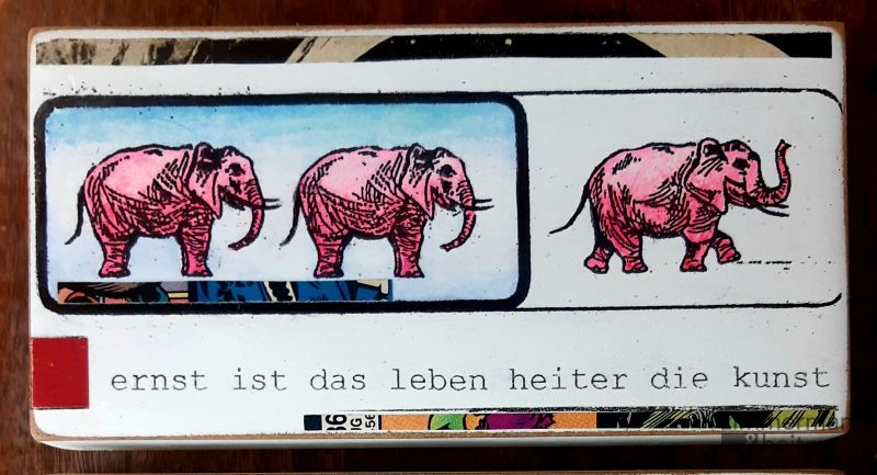 Kati Elm "Ernst ist das Leben ... (Elefanten)"