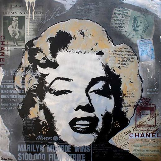 Michel Friess "Marilyn Newspaper Collage"