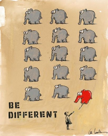 Otto Waalkes "Be Different – Banksy"