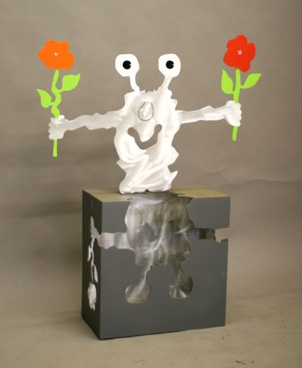 Patrick Preller "Kubus mit Blumen"