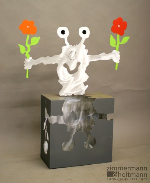 Patrick Preller "Kubus mit Blumen"