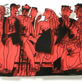 David Gerstein "Bar Series - Bar At Night (red)"