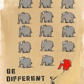 Otto Waalkes "Be Different – Banksy"