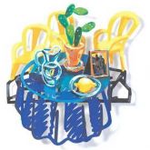 David Gerstein "Table with Cactus"