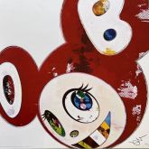 Takashi Murakami "And Then x 6 (Red Dots: The Superflat Method), 2013"