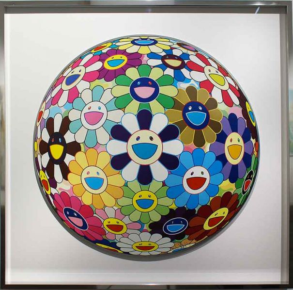Takashi Murakami "Flower Ball – gerahmt"