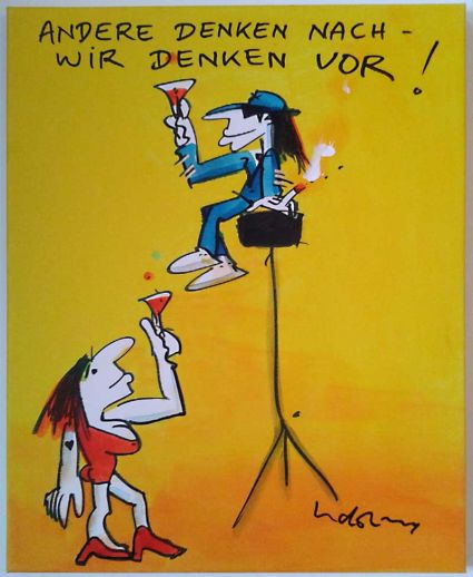 Udo Lindenberg "Andere denken nach – wir denken vor (Leinwand)"
