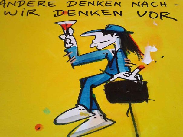 Udo Lindenberg "Andere denken nach – wir denken vor (Leinwand)"