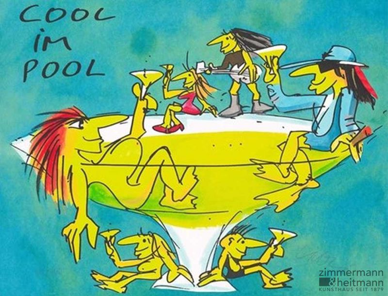 Udo Lindenberg "Cool im Pool 2023 Siebdruck"