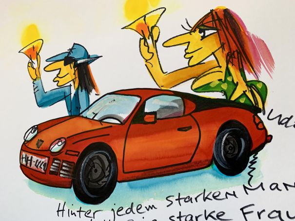 Udo Lindenberg "Hinter jedem starken Mann steht eine starke Frau Porsche Unikat"