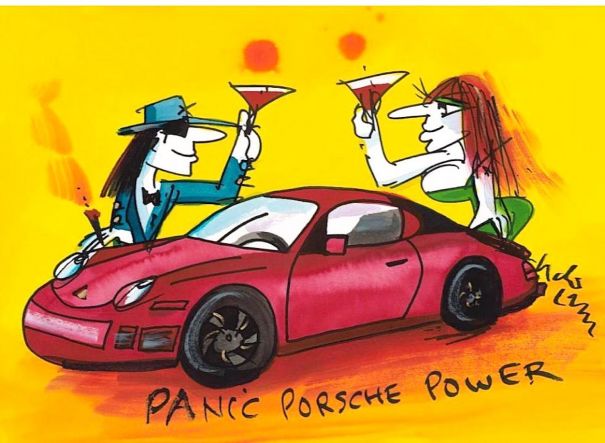 Udo Lindenberg "Panic Porsche Siebdruck"