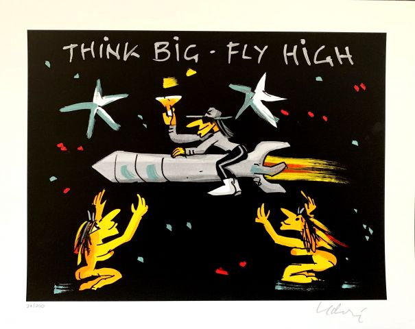 Udo Lindenberg "Think Big Fly High Siebdruck"