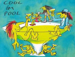 Udo Lindenberg "Cool im Pool 2023 Siebdruck" aus dem Jahr 2023