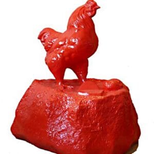 Cloned red Chicken on a Rock – Bild 1