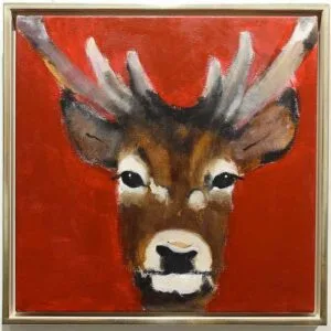 Christiane Stock – Hirsch 50 x 50 cm – Bild 1
