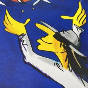 Greif nach Deinem Stern Siebdruck Blau – Bild 2