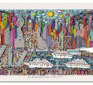 All Roads Lead To New York City - gerahmt – Bild 1