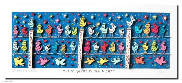 James Rizzi - Love Birds in the Night - Galerie Zimmermann und