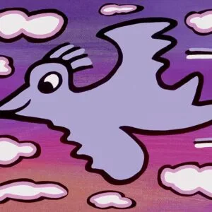 Rizzi Bird (Violet on purple) – Bild 1