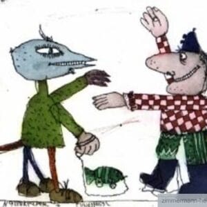 Narrenkaspar und Fundevogel. – Bild 1