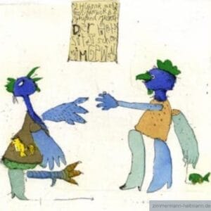 Zwei arglose Hühner (Blau). – Bild 1