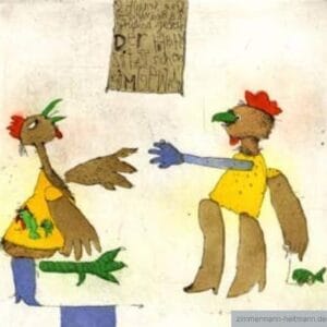 Zwei arglose Hühner. – Bild 1