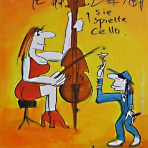 Sie spielte Cello (Leinwand) – Bild 1