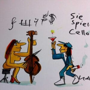 Sie spielt Cello (Klein) – Bild 1