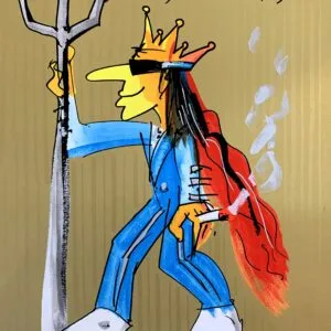 König von Scheißegalien (gold) Siebdruck – Bild 1