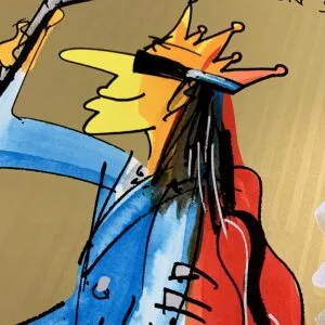 König von Scheißegalien (gold) Siebdruck – Bild 2