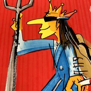 König von Scheißegalien (rot) – Siebdruck – Bild 2