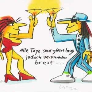 Alle Tage sind gleich lang jedoch verschieden breit (Siebdruck) – Bild 1