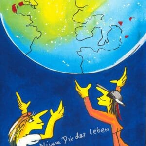 Nimm Dir das Leben und lass es nicht mehr los - Siebdruck – Bild 1