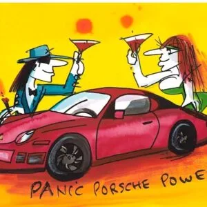 Panic Porsche Siebdruck – Bild 1