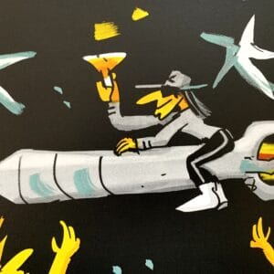 Think Big Fly High Siebdruck – Bild 2