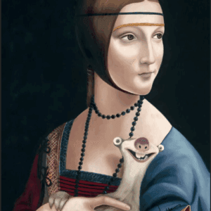 Dame mit Faultier – Bild 1