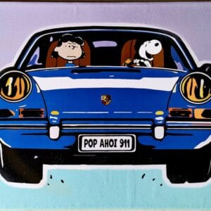 Snoopy Porsche Blau
