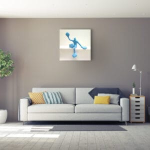 Flossi Gross VI sitzend, rechts Hallo, Hellblau – Bild 2