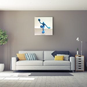 Flossi Gross VI sitzend, rechts Hallo, Mittelblau – Bild 2