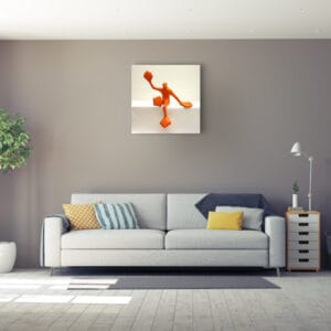 Flossi Gross VI sitzend, rechts Hallo, Orange – Bild 2