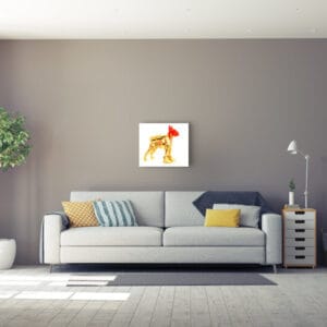 Cloned bronze Bulldog with Bottle Water – Bild 2