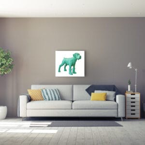 Cloned pistachio Dog with plastic Boots – Bild 2