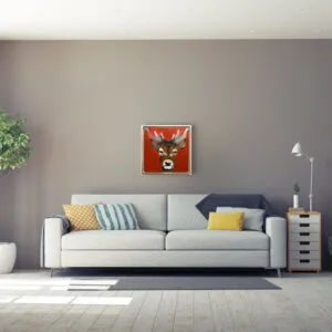 Christiane Stock – Hirsch 50 x 50 cm – Bild 2