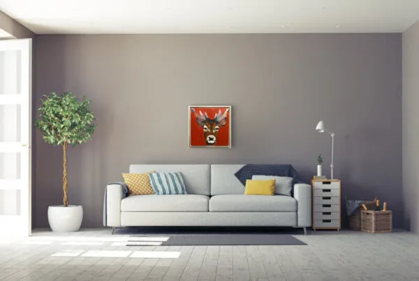 Diverse Künstler - Christiane Stock – Hirsch 50 x 50 cm