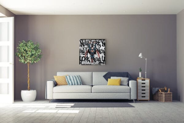 Diverse Künstler - Heather Fazzino - Superman Monochrome Pow NYC Diverse Künstler - Heather Fazzino - Superman Monochrome Pow NYC