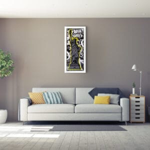 Heather Fazzino - Tall Statue NY Tag BW Yellow – Bild 2