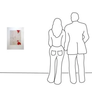 Frau am Abgrund, zwei Rosen – Bild 3