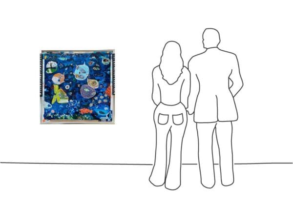 Jacob Herskind - Meerblick Blau 2