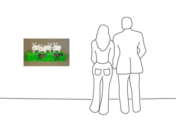 Patrick Preller - Schafe auf dem Sockel