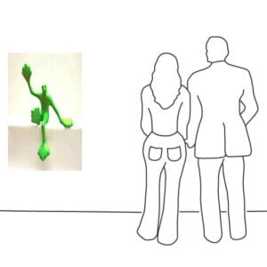 Flossi Gross VI sitzend, rechts Hallo, Grün – Bild 3